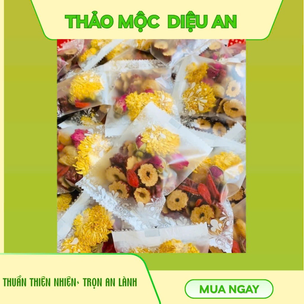 Trà hoa cúc chi táo đỏ kỳ tử- thanh nhiệt ,giải độc,ngủ ngon, đẹp da