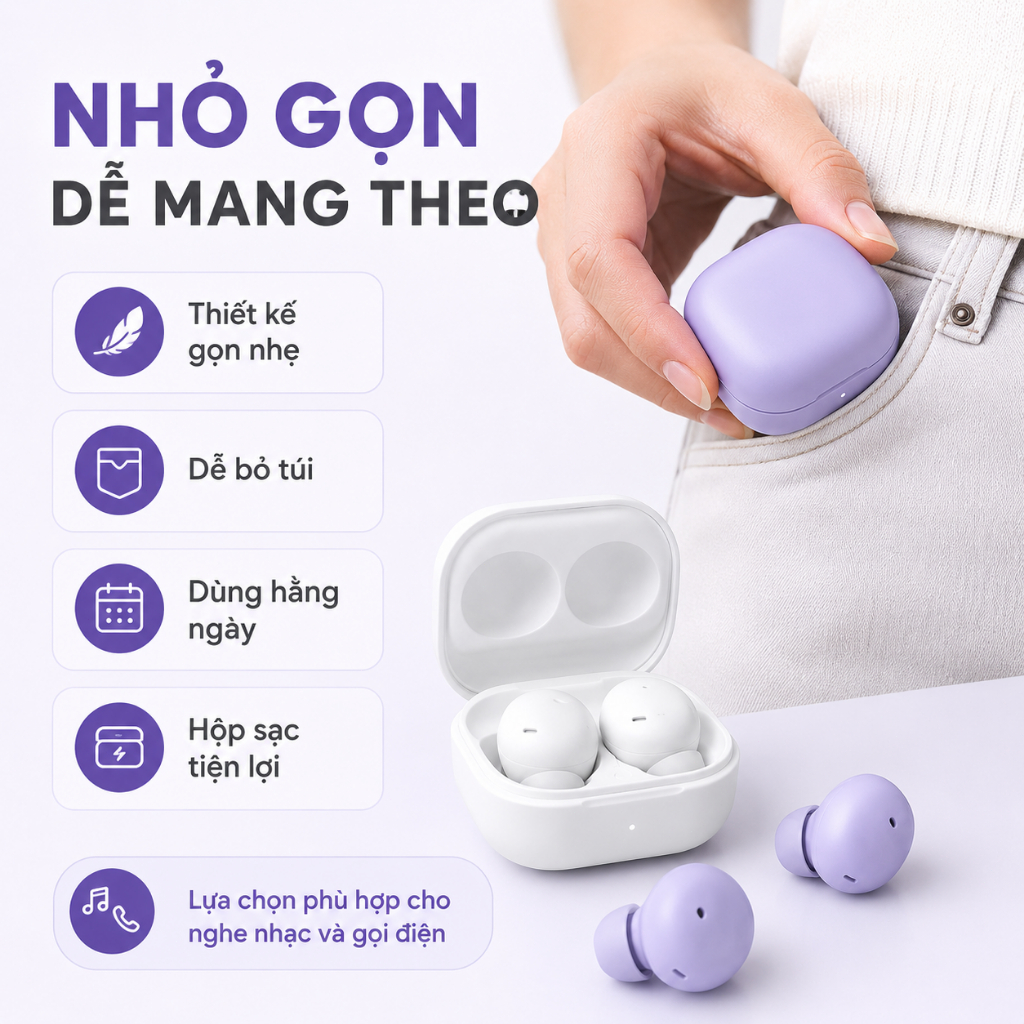 Tai Nghe Bluetooth TWS Không Dây Nhét Tai｜Cảm Ứng Chạm｜Âm Thanh HiFi｜Hộp Sạc Mini