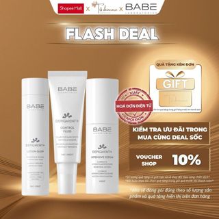 Bộ Sản Phẩm Sáng Da, Mờ Thâm Nám Babe Depigment Lotion Glow/ Intensive Serum/ Control Fluid
