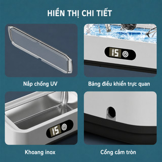 Máy rửa siêu âm máy làm sạch siêu âm máy vệ sinh siêu âm máy rửa trang sức máy rửa kính mắt, tần số 49000Hz làm sạch mạn