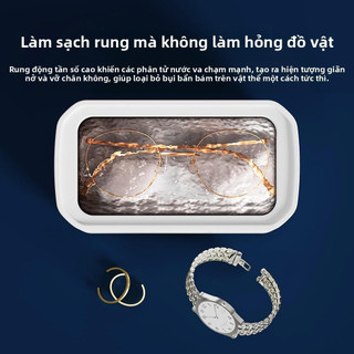 Máy rửa siêu âm máy làm sạch siêu âm máy vệ sinh siêu âm máy rửa trang sức máy rửa kính mắt, tần số 49000Hz làm sạch mạn