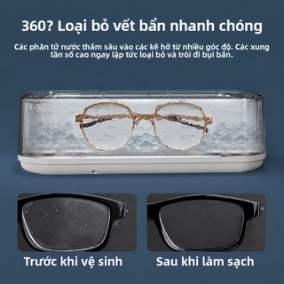 Máy rửa siêu âm máy làm sạch siêu âm máy vệ sinh siêu âm máy rửa trang sức máy rửa kính mắt, tần số 49000Hz làm sạch mạn