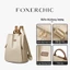 FOXERCHIC Ba lô du lịch trọng lượng nhẹ, dung tích lớn, màu be và đen. Túi đựng đồ dùng học tập/công việc