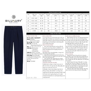[NEW 2026] Quần Âu Nam 1QAUB603/1QAUT604 Biluxury Form Slimfit Chống Nhăn Co Giãn Chống Bám Bẩn Bền Màu