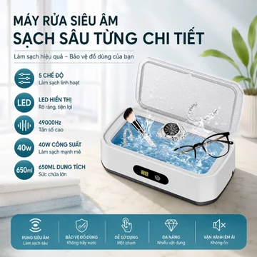 Máy Làm Sạch Siêu Âm, Máy Rửa Siêu Âm, Ultrasonic Cleaner, Máy Rửa Kính, Máy Rửa Trang Sức, Máy Rửa Đồng Hồ, Máy Vệ Sinh