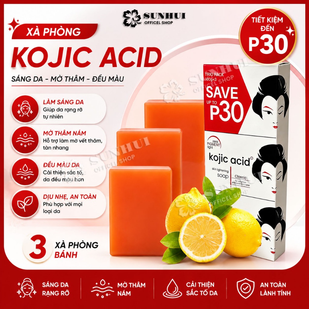 【Giao 24h】Xà Bông Tắm Trắng KojieSan Skin Lightening Soap Classic Nhập Khẩu Chính Ngạch
