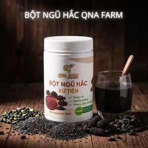 Bột ngũ hắc xứ tiên QNA FARM 500g không đường, rang củi , bổ thận, dưỡng nhan, duy trì vóc dáng