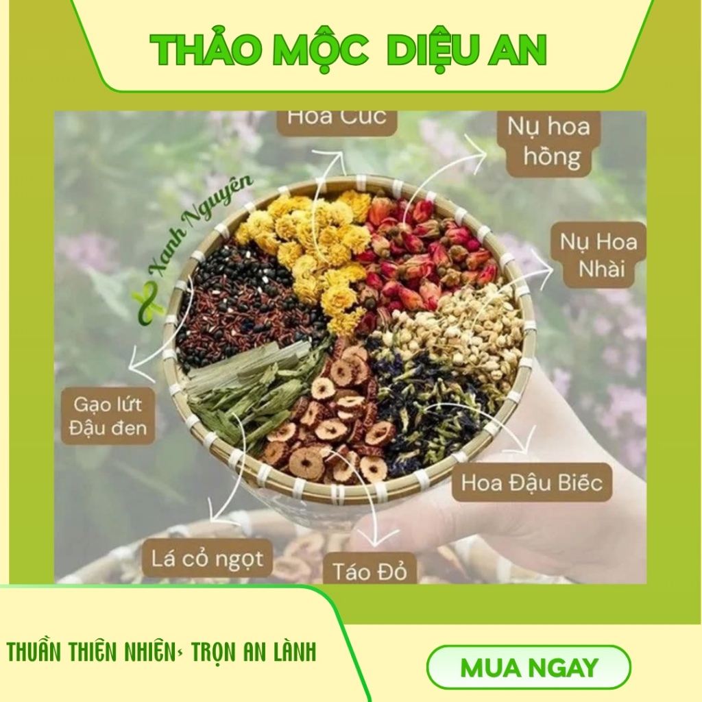 Trà Gạo Lứt Đậu Đen Diệu An - Thảo Mộc Hỗ Trợ Giữ Dáng, Tiêu Hóa Tốt, Lợi Sữa, Thanh Lọc, Đẹp Da