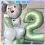Bong Bóng Nhôm Số Tuổi Size 70 cm | 32 Inchs Màu Xanh Lá, Xanh Bơ Nhà Bo Trang Trí Sinh Nhật, Party