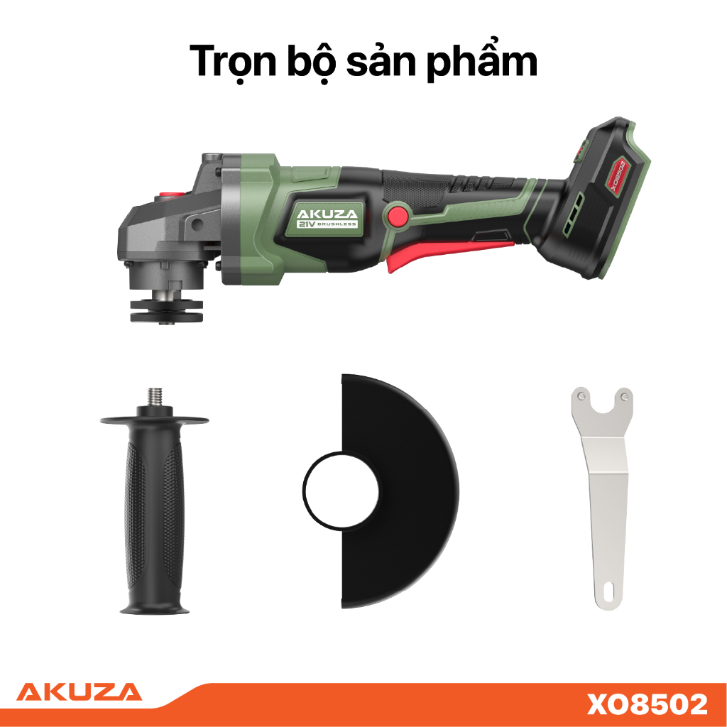 Thân máy mài X08502, động cơ lõi đồng, tính năng chống sốc đá, điều chỉnh 3 tốc độ