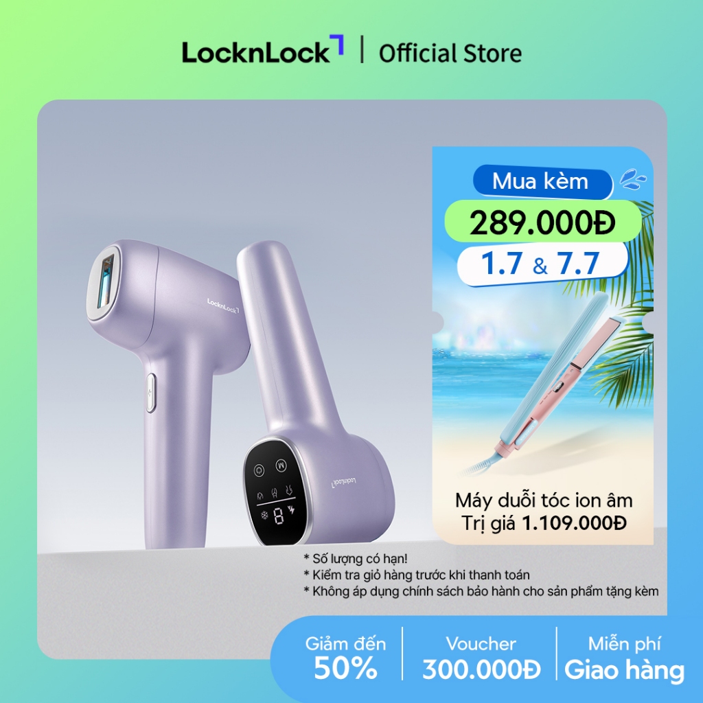 Máy triệt lông LocknLock IPL Laser hair removal device ENC311PUP