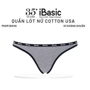 Quần lót nữ bikini lưng logo iBasic thun lạnh airy thoáng khí thể thao năng động PANY106