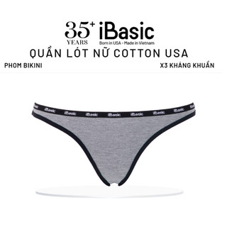 Quần lót nữ bikini lưng logo iBasic thun lạnh airy thoáng khí thể thao năng động PANY106