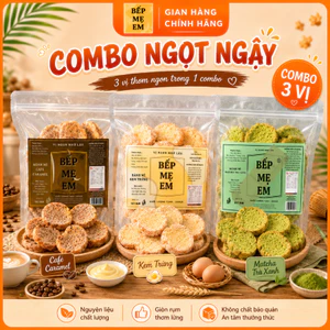 Bếp Mẹ Em - Combo 3 Gói Bánh Mì Sấy Ngọt Ngậy (Cafe, Kem Trứng, Matcha) - Bánh Mỳ Sấp Nguyên Miếng Giòn Rụm