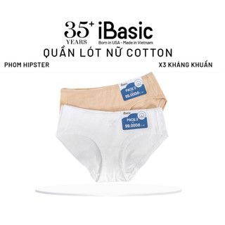Pack 2 combo quần lót nữ cotton USA kháng khuẩn cao cấp lưng vừa iBasic PANW172-PA2