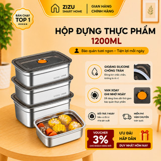 Hộp Đựng Thực Phẩm Inox Cao Cấp - Khay Inox Bảo Quản Tủ Lạnh, Có Nắp Đậy Ngăn Mùi, Dễ Dàng Vệ Sinh