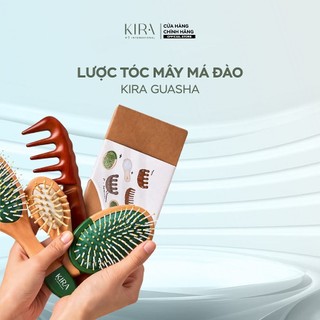 Lược Gỡ rối, Massage, Tránh Rụng Tóc - Tóc Mây Má Đào - KIRA GUASHA