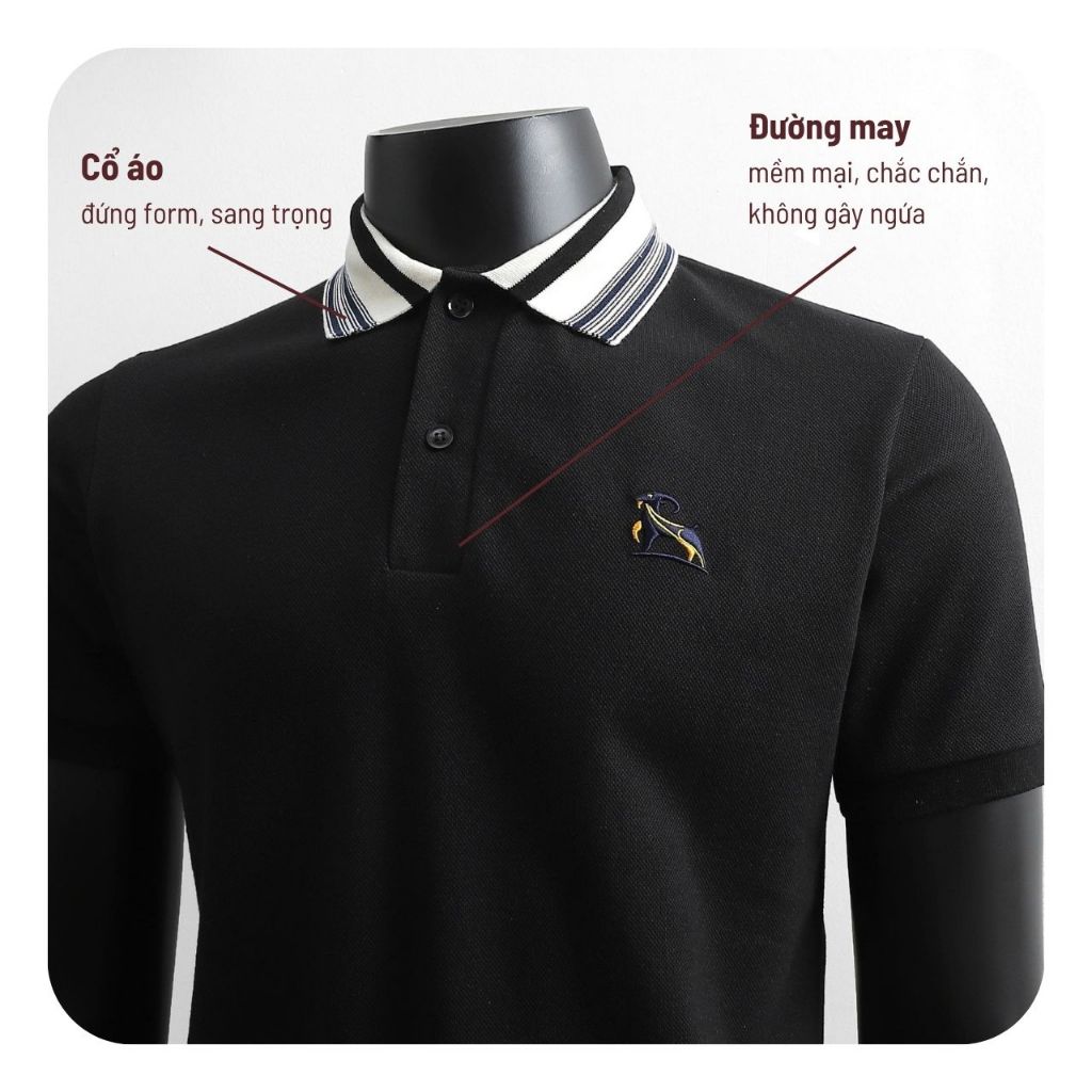 Polo GOGEN Chính Hãng Dòng Cao Cấp, Chất Vải Cotton Gai Pique Logo Thêu Sắc Nét GG-005