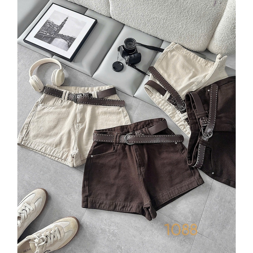 [CAO CẤP] Quần Short Jeans BIGSIZE Nữ Cạp Giữa Eo, Quần Sooc Đùi Nữ Lưng Cao Dáng Chữ A Đi Chơi MS1088