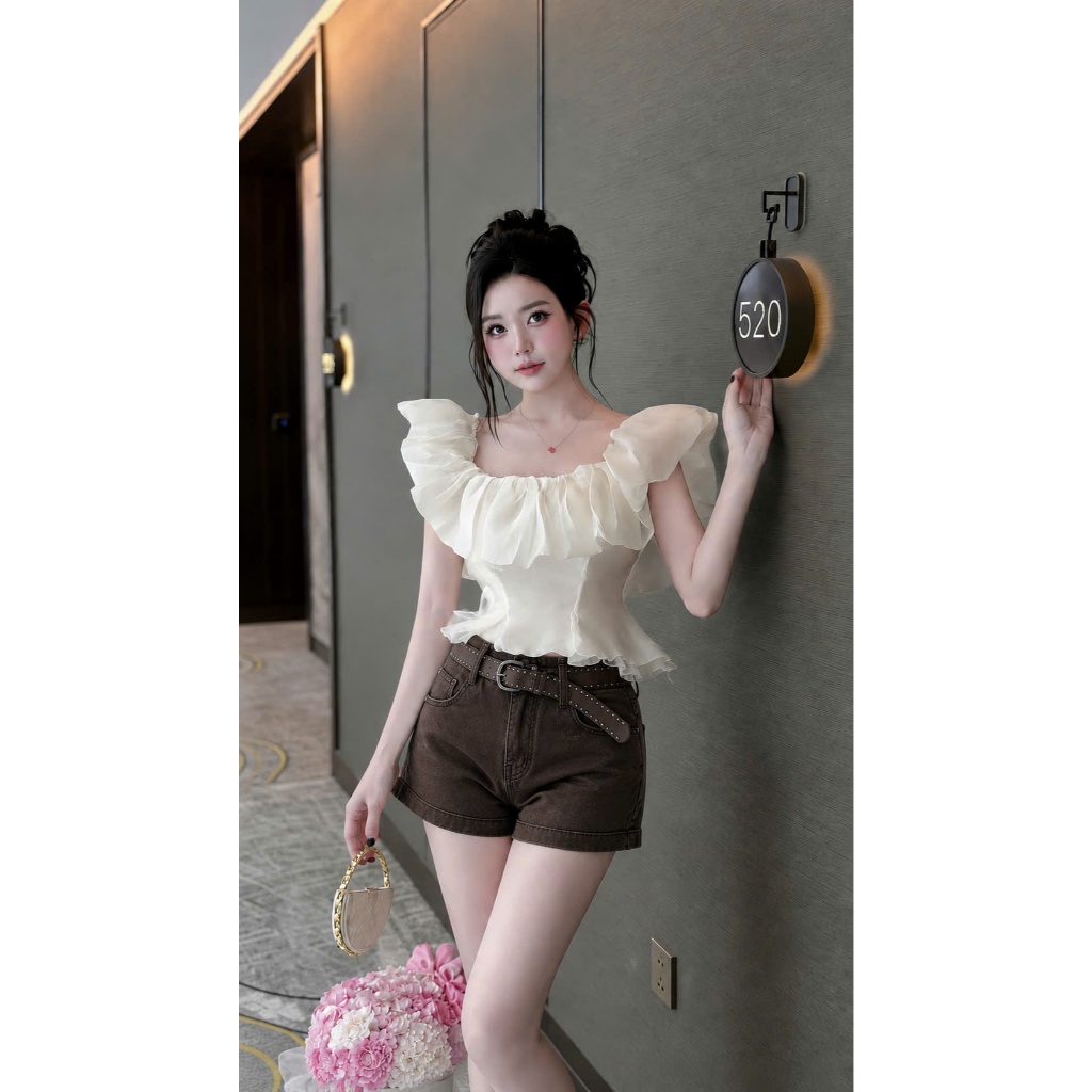 [CAO CẤP] Quần Short Jeans BIGSIZE Nữ Cạp Giữa Eo, Quần Sooc Đùi Nữ Lưng Cao Dáng Chữ A Đi Chơi MS1088