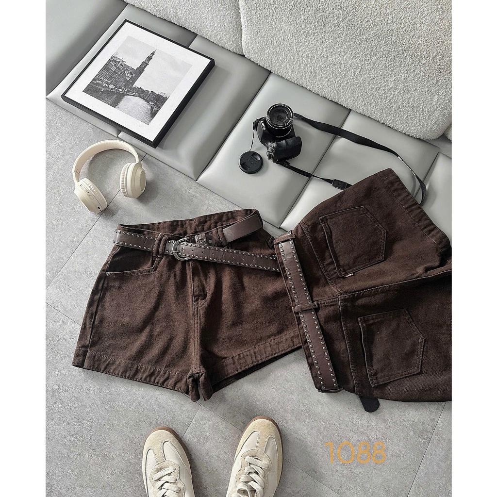 [CAO CẤP] Quần Short Jeans BIGSIZE Nữ Cạp Giữa Eo, Quần Sooc Đùi Nữ Lưng Cao Dáng Chữ A Đi Chơi MS1088