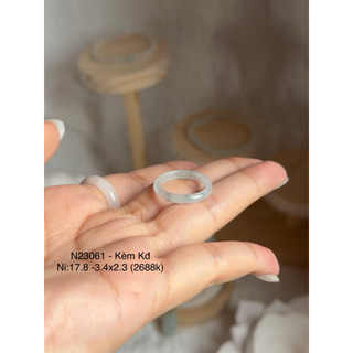 Ni 17.6 đến 17.9 Nhẫn bảng ngọc phỉ thuý Type A (Giao kèm kiểm định Trung) Bao hoàn hảo