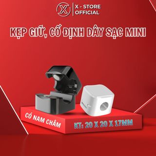 Kẹp giữ dây sạc bằng nhựa hít nam châm dán tường siêu dính giúp cố định dây điện, kẹp cố định dây sạc mini - KDSCNC