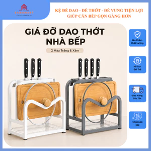 Giá Đỡ Dao Thớt Nhà Bếp, Giá Úp Dao Thớt Có Khay Thoát Nước, Dụng Cụ Sắp Xếp Bàn Bếp