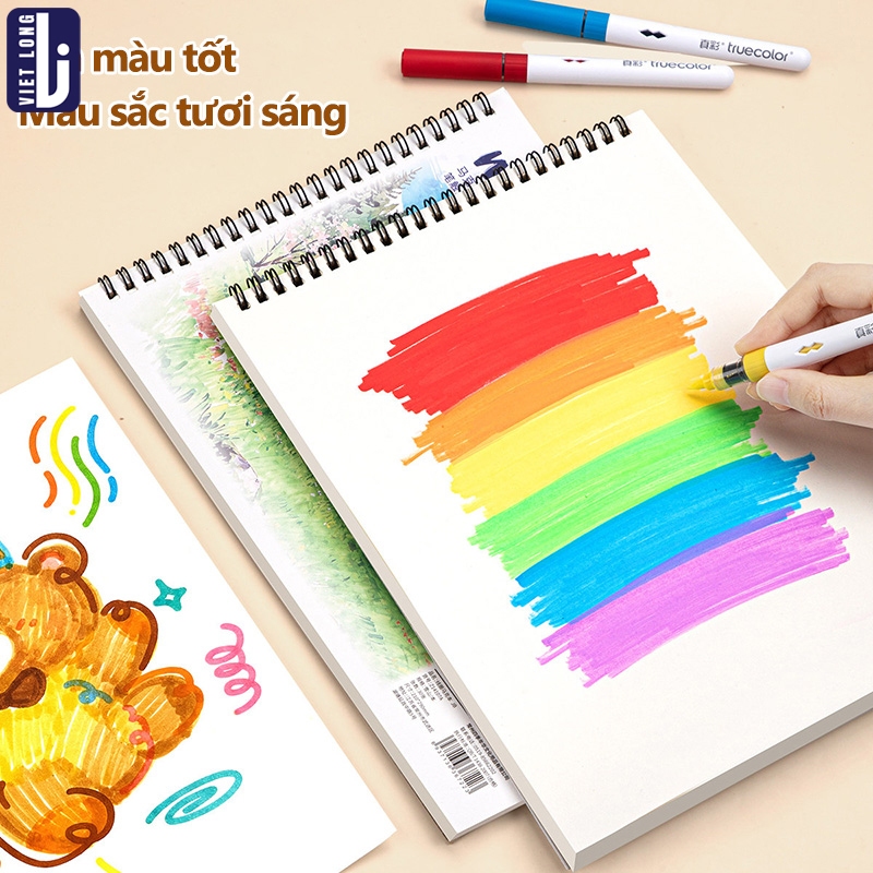 Vở Vẽ Chuyên Dụng Cho Học Sinh, Giấy Dày Không Thấm Màu Nước, Kích Thước A4/A5, Hỗ Trợ Vẽ Tranh Và Sketch Marker Tốt