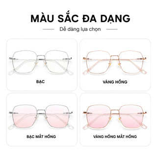 Gọng Kính Cận Nam Nữ Đa Giác Eye Plus 66013 Gọng Kim Loại Chuôi TR90 Mềm Dẻo Siêu Nhẹ Thời Trang