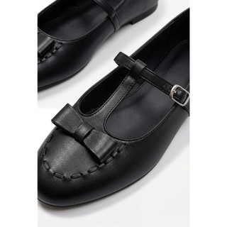 Giày búp bê OLV đế bệt đính nơ tiểu thư Leather Bow Ballet Flats nhiều màu phù hợp mọi dịp