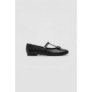 Giày búp bê OLV đế bệt đính nơ tiểu thư Leather Bow Ballet Flats nhiều màu phù hợp mọi dịp