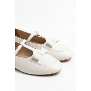 Giày búp bê OLV đế bệt đính nơ tiểu thư Leather Bow Ballet Flats nhiều màu phù hợp mọi dịp