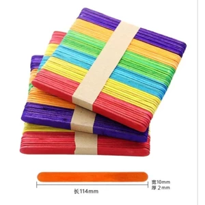 🧸SET QUE KEM GỖ MÀU CẦU VỒNG(50 que)🌈PHỤ KIỆN LÀM ĐỒ HANDMADE, THỎA SỨC SÁNG TẠO CHO BÉ MẦM NON 🎨 sáng tạo 🌟