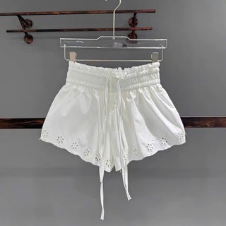 Áo thun dài tay phối màu xanh trắng, quần chun ống rộng 2 lớp TCHOOSE