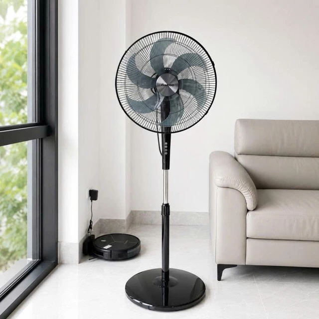 Quạt đứng Rapido, RWF-50SBD.Lồng quạt thiết kế độc quyền, tăng diện tích làm mát, Hẹn giờ tắt dễ dàng sử dụng,