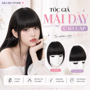 MÁI NGANG TÓC GIẢ DÀY VỪA NHIỀU MÀU CÓ MAI VÀ KHÔNG MAI