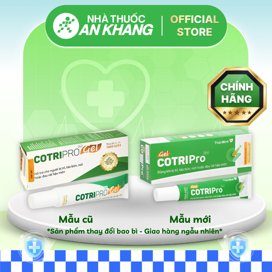 Gel bôi trĩ Cotripro giảm đau và làm dịu mát (25g) [Nhà Thuốc An Khang - Chính Hãng 100%]