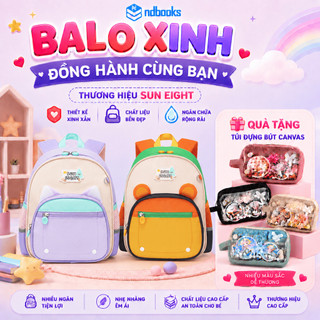 Balo SUN EIGHT - 22149 Balo học sinh Mèo tím (KT 30.5x23.5x12.5cm)