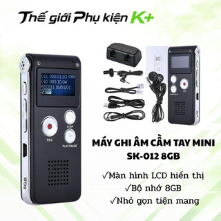 MÁY GHI ÂM CHUYÊN NGHIỆP SK-012 BỘ NHỚ 8GB ,lọc tiếng ồn , phạm vi thu âm tốt mẫu mới 2026