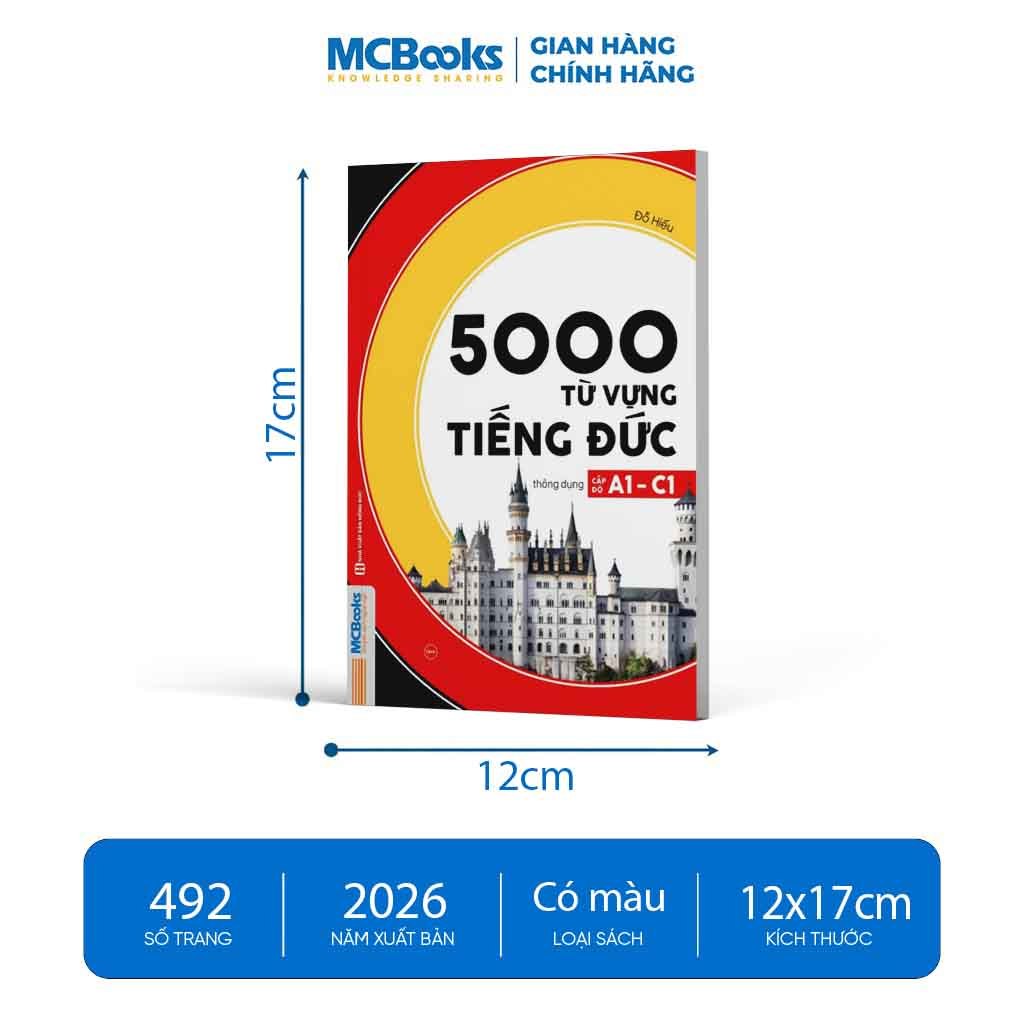Sách - 5000 từ vựng tiếng đức thông dụng cấp độ A1 - C1