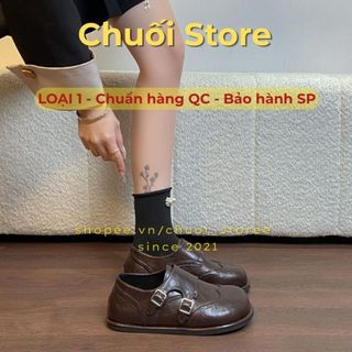 Giày Oxford nữ da PU tổng hợp dệt vải đế cao su nhẹ nhàng cá tính dễ phối đồ tinh tế