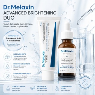 Combo Kem Nám Dr Melaxin TX Cream 50ml , Serum TX 30ml Dưỡng trắng, mờ nám tàn nhang cho da