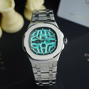 Đồng Hồ Nam Chính Hãng I&W Carnival 763G-T4 Mặt Màu Xanh Chống Nước Kính Sapphire (Máy Cơ Tự Động)