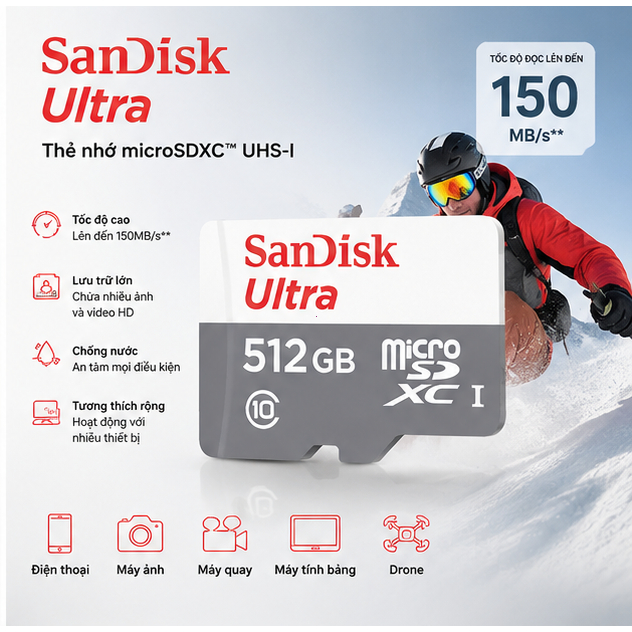 SanDisk SDSQUNR-064 GB-GN3MN 64GB Ultra Micro SD | Thẻ SanDisk Microsd