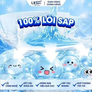 Bỉm ĐIỀU HOÀ LXSoft Hàn Quốc Mỏng Nhẹ chỉ 2mm,Siêu Khô Thoáng, Lưng Cao, Không tràn, ngăn ngừa hăm tã