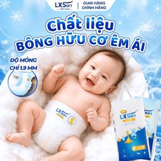 [ Combo 50 Miếng] Bỉm Trần Dán LXSoft Hàn Quốc Siêu mỏng 1.9mm, thấm hút siêu nhanh, chống hăm cực tốt