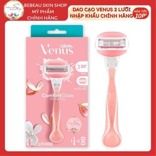 Dao Cạo Nữ Gillette Venus Comfortglide White Tea - Hộp 1 Cán 2 Lưỡi Dao Cạo Chính Hãng - Bebeau