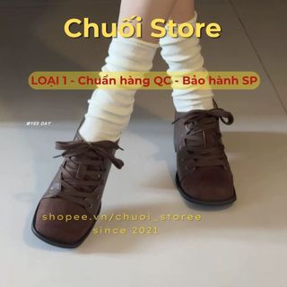 Giày oxford nữ da PU tổng hợp dệt vải đế cao su thời trang trẻ trung tinh tế phong cách