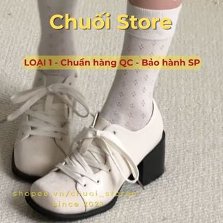 Giày oxford nữ da PU tổng hợp dệt vải đế cao su thời trang trẻ trung tinh tế phong cách